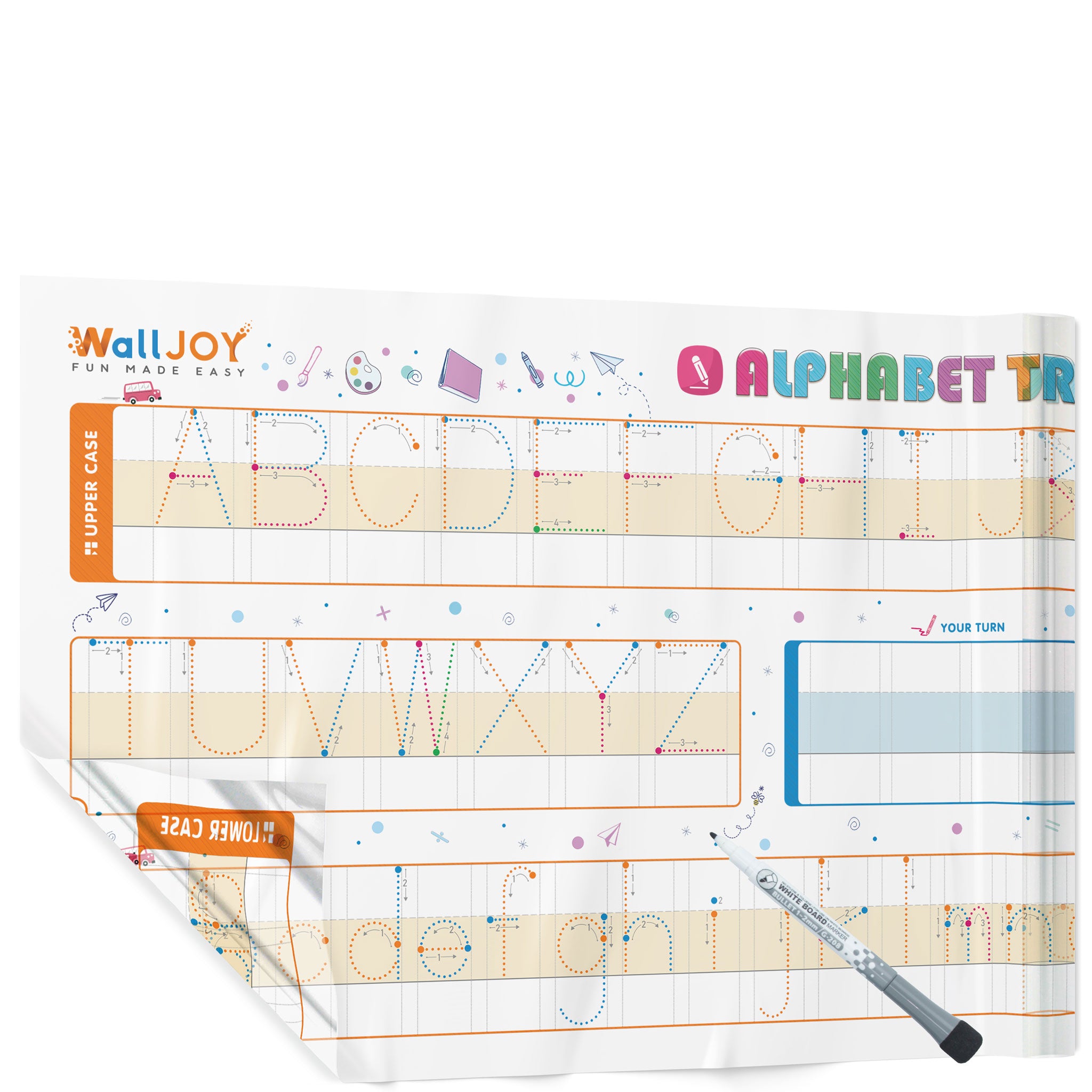 Whiteboard Alphabet Tracing