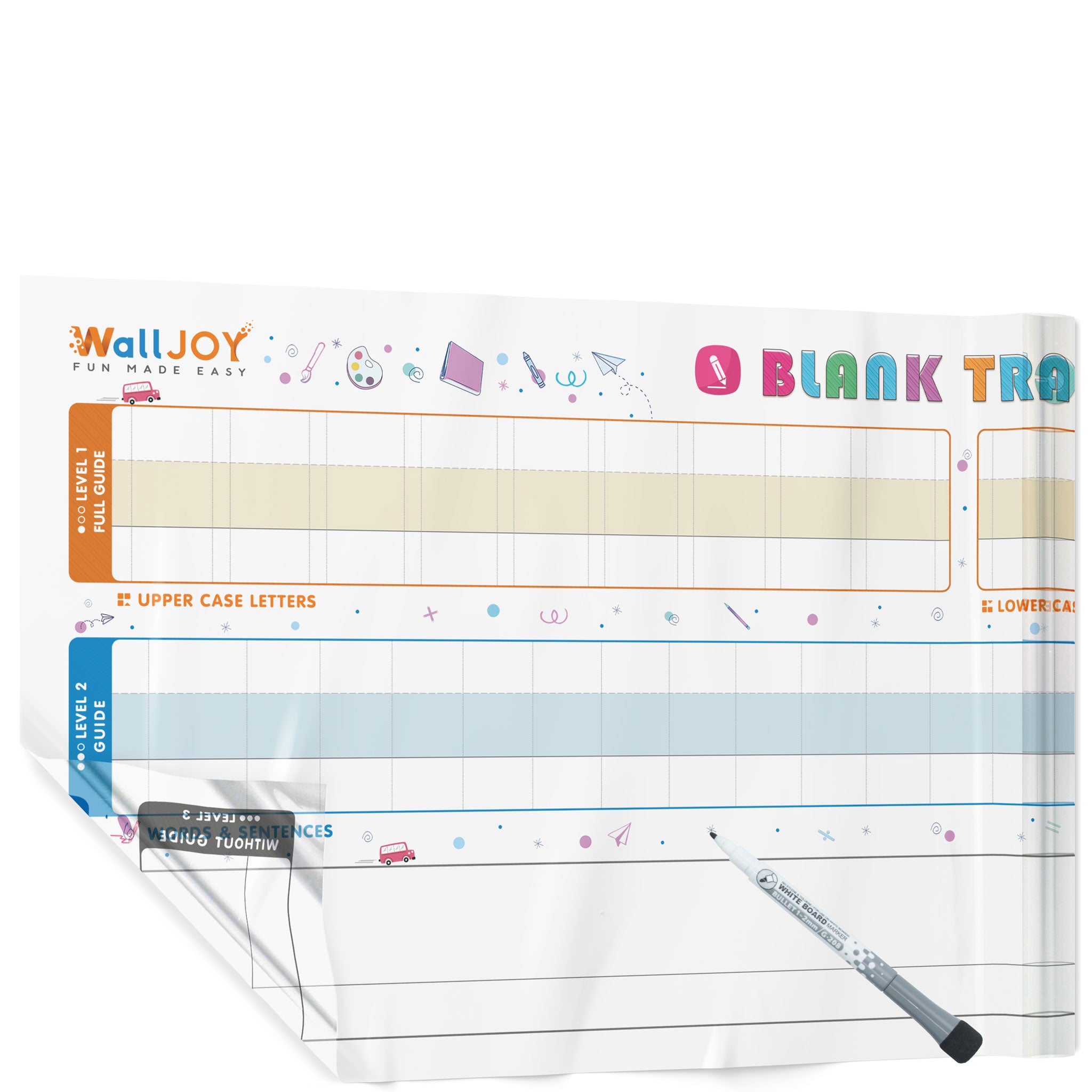 Blank Tracing Lines for Handwriting Practice