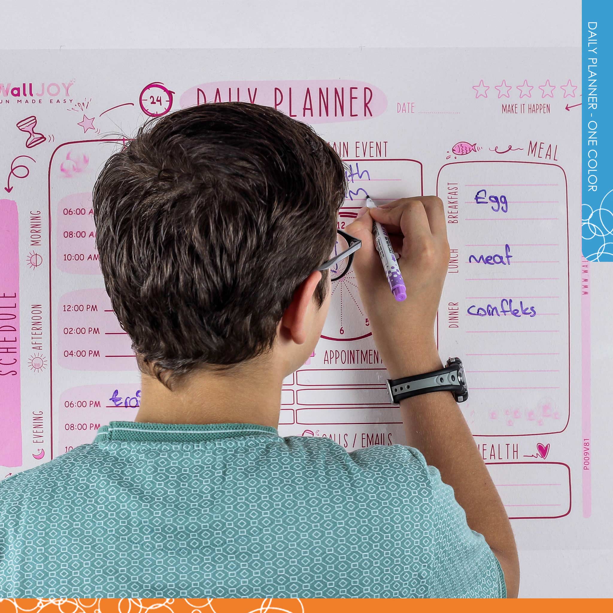 Dry Erase Daily Planner Freehand Style WallJOY dry-erase-daily-planner-freehand-style-walljoy